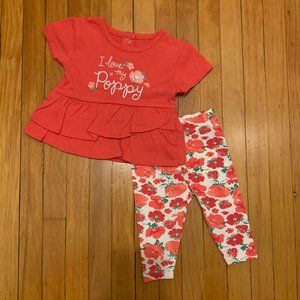 2-Piece Baby Girl Top With Legging